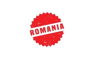 Roménia carimbo de borracha com estilo grunge em fundo branco vetor