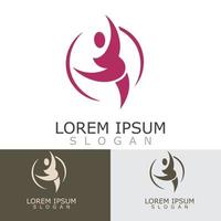 negócios de logotipo abstrato ativo de pessoas e vetor de modelo de vetor de design saudável