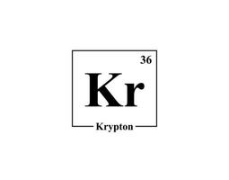 vetor de ícone de criptônio. 36 kr krypton