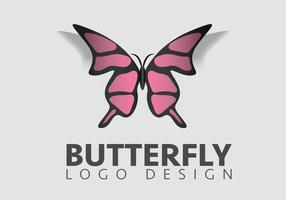 modelo de design de vetor de logotipo de ícone de borboleta