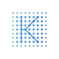 logotipo quadrado inicial de k pontos vetor