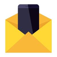 design de vetor de mensagem de envelope para smartphone