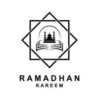 vetor de logotipo do ramadã, imagem de folheto do ramadã com ilustração de modelo