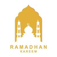 vetor de logotipo do ramadã, imagem de folheto do ramadã com ilustração de modelo