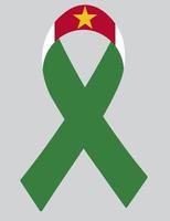 Bandeira 3D do Suriname na faixa de opções. vetor
