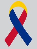 Bandeira 3D da Colômbia na faixa de opções. vetor