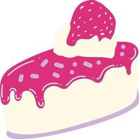 cheesecake com ilustração de cobertura de geléia de baga vetor