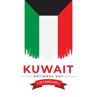 modelo de design do dia nacional do kuwait vetor