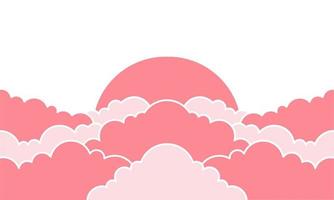 vector dia dos namorados fundo de nuvem rosa