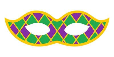 máscara de carnaval xadrez vetorial. máscara de carnaval. design para o carnaval de terça-feira gorda. ilustração colorida do baile de máscaras. máscara de carnaval para feriado tradicional ou festival. vetor