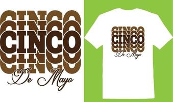 design de camiseta cinco de maio vetor