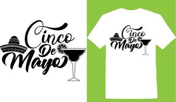 design de camiseta cinco de maio vetor