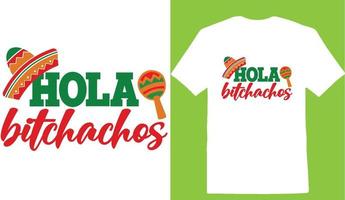 design de camiseta holabitachos cinco de vetor