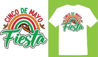 design de camiseta cinco de mayo fiesta cinco de vetor