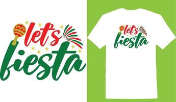 deixa fiesta cinco de design de camiseta vetor