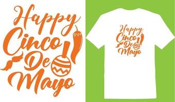 camiseta feliz cinco de maio vetor