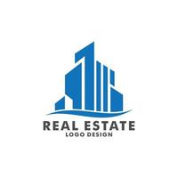 modelo moderno de logotipo de negócios imobiliários, construção, desenvolvimento imobiliário e vetor de logotipo de construção