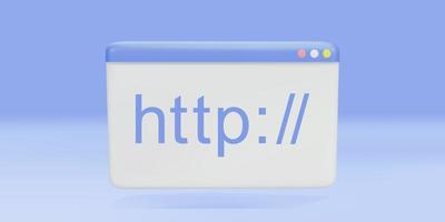 Conceito de protocolo de transferência de hipertexto 3d, página da web de dados http. navegador da web, protocolo de comunicação na internet. ilustração vetorial. vetor