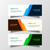 gráfico de vetor de design de banner abstrato. com esquema de cores azul, laranja e verde moderno. adequado para venda de banner, apresentação, promoção, folheto, pôster e folheto.