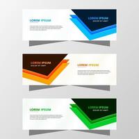 gráfico de vetor de design de banner abstrato. com esquema de cores azul, laranja e verde moderno. adequado para venda de banner, apresentação, promoção, folheto, pôster e folheto.