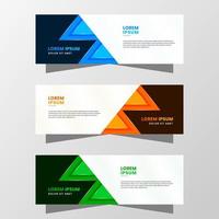 gráfico de vetor de design de banner abstrato. com esquema de cores azul, laranja e verde moderno. adequado para venda de banner, apresentação, promoção, folheto, pôster e folheto.