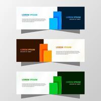 gráfico de vetor de design de banner abstrato. com esquema de cores azul, laranja e verde moderno. adequado para venda de banner, apresentação, promoção, folheto, pôster e folheto.