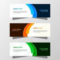 gráfico de vetor de design de banner abstrato. com esquema de cores azul, laranja e verde moderno. adequado para venda de banner, apresentação, promoção, folheto, pôster e folheto.