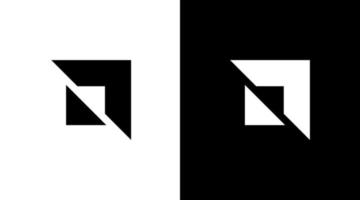 vetor seta logotipo monograma ícone preto e branco ilustração modelos de designs de estilo