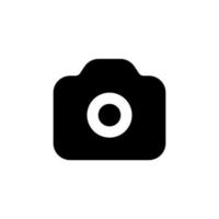 design simples de ícone de câmera em fundo branco vetor