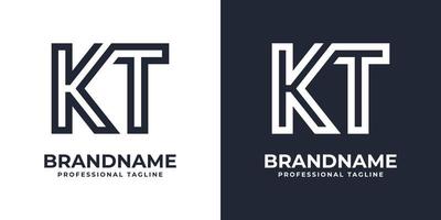 logotipo monograma kt simples, adequado para qualquer empresa com inicial kt ou tk. vetor