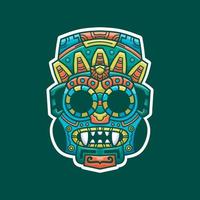 cultura de máscara mexicana vetor