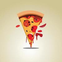 design isolado de ilustração vetorial de pizza vetor