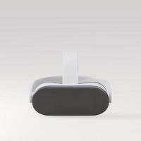 Realidade virtual de óculos vr branco 3d. óculos de vidro futuristas de capacete de realidade virtual. ilustração vetorial. vetor