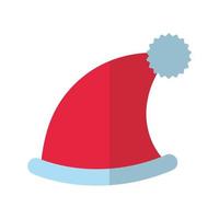 ícone de estilo simples chapéu de Papai Noel feliz vetor