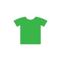 eps10 verde vetor t camisa sólida arte abstrata ícone ou logotipo isolado no fundo branco. símbolo de camisa unissex em um estilo moderno simples e moderno para o design do seu site e aplicativo móvel