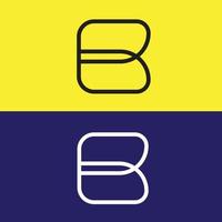 logotipo limpo e elegante formando a letra b design de logotipo de banda vetorial..eps vetor
