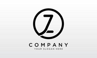 logotipo da letra inicial z com forma de círculo. modelo de vetor de design de logotipo z criativo exclusivo moderno.