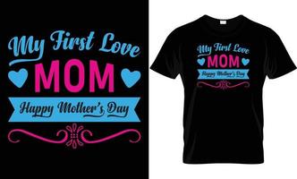 t-shirt do dia das mães dseign. vetor