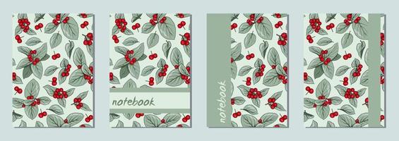 modelos vetoriais para capas. layout de capa floral abstrato universal. adequado para cadernos, livros, agendas, catálogos, etc. vetor