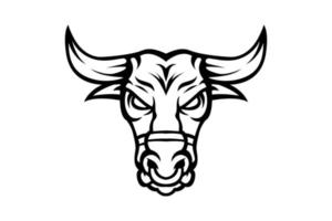 ilustração vetorial cabeça de touro vetor