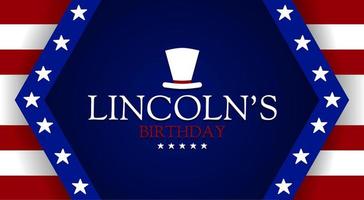 letras de aniversário de lincoln. ilustração vetorial. adequado para cartaz, banners, fundo e cartão de felicitações. vetor