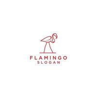 modelo de design de ícone de vetor de logotipo poligonal geométrico de flamingo