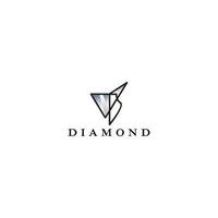 modelo de ícone de design de logotipo de diamante vetor