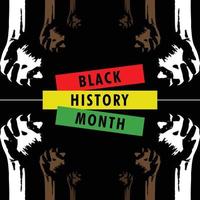 mês da história negra uma história notável da história afro-americana celebrada anualmente estados unidos da américa e canadá em fevereiro e grã-bretanha em outubro vetor
