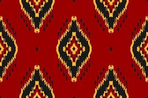 arte padrão tribal étnica abstrata. padrão sem emenda étnico ikat vermelho. estilo americano e mexicano. vetor