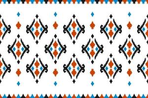 tapete étnico ikat arte padrão. sem costura padrão geométrico étnico ikat em tribal. estilo mexicano. vetor