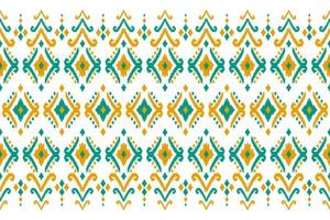 tapete étnico ikat arte padrão. sem costura padrão geométrico étnico ikat em tribal. estilo mexicano. vetor