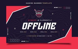 transmitir modelo de tela de banner de jogos offline com logotipo