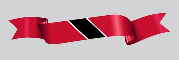 Bandeira 3D de Trinidad e Tobago na faixa de opções. vetor