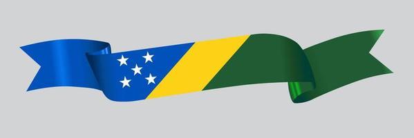 Bandeira 3D das Ilhas Salomão na faixa de opções. vetor